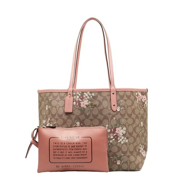 Coach Handbags - Authentic Coach Signature Floral Print Reversible Tote